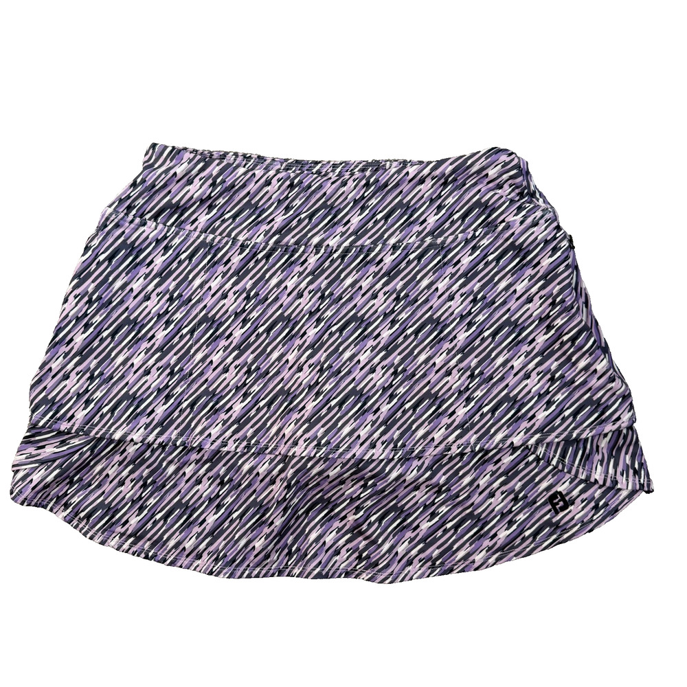 Footjoy Layered Performance Skort Women's Medium Purple Pockets Golf Active